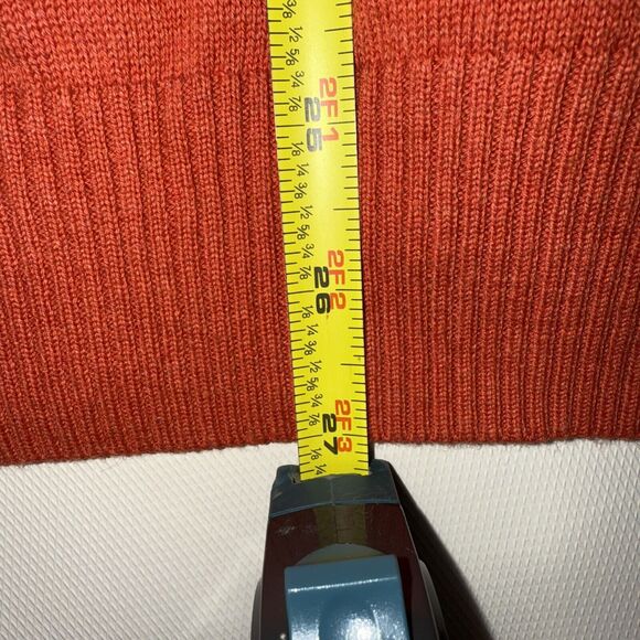 Jos. A. Bank Signature Collection Pima Cotton Sweater V-neck - Orange -Men's XL - Picture 6 of 6